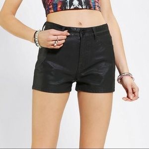 BDG • Black Vegan Leather High Rise Shorts